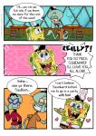 anthro cephalopod clothed clothing coleoid comic detailed_background dialogue english_text fully_clothed group hi_res male marine mollusk nickelodeon octopodiform octopus on_model pancaketiffy sea_sponge smile speech_bubble spongebob_squarepants spongebob_squarepants_(character) squidward_tentacles squilliam_fancyson text toony trio 