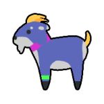  1:1 alpha_channel anonymous_artist beard blue_body blue_fur bovid bovine caprine dot_eyebrow emoji facial_hair feral floppy_ears fur goat horn low_res male mammal outline scarf simple_background simple_coloring solo tail thumbnail transparent_background volt_goat white_body white_fur wolt wristband 