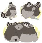  absurd_res anthro belly belly_grab beverage big_belly big_butt blush bodily_fluids butt chubby_cheeks double_chin drinking english_text fat_rolls flying_sweatdrops fur grey_body grey_fur hi_res holding_beverage holding_object huge_butt hyper hyper_belly hyper_butt love_handles male mammal markings moobs morbidly_obese morbidly_obese_anthro morbidly_obese_male navel nude obese obese_anthro obese_male overweight overweight_anthro overweight_male procyonid raccoon ring_(marking) ringtail sequence sitting smile solo sound_effects standing surprise sweat sweatdrop tail tail_markings text thick_thighs vanillayote weight_gain wide_hips 