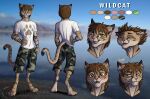  anthro biped blush bottomwear camo camo_bottomwear camo_clothing camo_print camo_shorts clothed clothing color_swatch countershade_face countershade_fur countershade_neck countershade_tail countershading digitigrade dipstick_tail eyes_closed felid feline felis fur green_eyes hi_res inner_ear_fluff male mammal markings model_sheet myfurrymind open_mouth open_smile pattern_bottomwear pattern_clothing pattern_shorts short shorts smile solo tail tail_markings tuft whiskers wildcat wildcat_(mc_wildcat) 