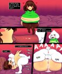  &lt;3 5:6 anthro anthro_penetrated anus areola asriel_dreemurr balls bed big_breasts big_butt blush bodily_fluids bovid breasts brown_hair butt caprine chara_(undertale) clothing cum cum_in_pussy cum_inside cum_on_bed cum_overflow duo ellipsis english_text erection exclamation_point eyes_closed female female_penetrated floppy_ears from_front_position furniture genital_fluids genitals goat greeting hair hand_holding hi_res huge_breasts huge_butt human human_on_anthro human_penetrating human_penetrating_anthro interspecies legwear looking_at_viewer lying male male/female male_penetrating male_penetrating_female mammal mating_press on_back on_bed onomatopoeia penetration penis pink_areola pussy question_mark saliva semi_incest sex shirt smile sound_effects tan_body tan_skin tapering_penis text thigh_highs tongue tongue_out topwear undertale undertale_(series) vaginal vaginal_penetration white_body whitewo1f 