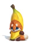  2023 ambiguous_gender anthro banana blue_eyes bodily_fluids brown_body brown_fur canid canine clothing costume crying food fox fruit fur mammal orange_body orange_fur plant red_fox sad silverfox5213 simple_background solo tears whiskers white_background white_body white_fur 