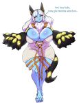  absurd_res aiuut anthro big_breasts big_butt black_hair blush blush_lines breast_squish breasts butt canid canine cleavage clothed clothing female gausscannon hair happy hi_res mammal mature_female slightly_chubby smile solo spread_arms squish thick_thighs tight_clothing tight_fit wide_hips 