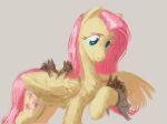  2023 ambiguous_gender bat blue_eyes brown_body brown_fur chest_tuft cutie_mark digital_media_(artwork) equid equine feathered_wings feathers female feral fluttershy_(mlp) friendship_is_magic fur geonid hair hasbro hi_res mammal my_little_pony pegasus pink_hair pink_tail smile tail tuft wings yellow_body yellow_feathers yellow_fur 