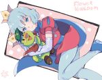  2boys :d androgynous aqua_eyes blue_footwear bob_cut cape caterpillar crown dutch_angle elbow_gloves flower fq75017 gloves holding hug jewelry looking_at_viewer male_focus mario_(series) multiple_boys necklace otoko_no_ko pantyhose prince_florian prince_haru red_tunic short_hair simple_background smile super_mario_bros.:_peach-hime_kyushutsu_dai_sakusen! super_mario_bros._wonder tunic white_gloves 