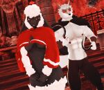  3d_(artwork) anthro bell bovid breasts canid canine canis caprine cloak_only collar cult_of_the_lamb death_(puss_in_boots) digital_media_(artwork) duo female fur grey_body grey_fur hi_res lamb_(cult_of_the_lamb) male malicekira mammal mmd mostly_nude puss_in_boots_(film) puss_in_boots_the_last_wish red_crown_(cult_of_the_lamb) red_eyes sheep sickle smile solo teeth weapon white_body white_fur wolf wool_(fur) 