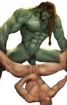  abs anal anal_penetration balls big_dom_small_sub big_muscles big_penis blonde_hair bosoromantics boz_(theorcbard) braided_hair brown_hair chest_markings dominant duo erection genitals green_body hair hi_res holding_partner human human_on_humanoid human_penetrated humanoid humanoid_penetrating humanoid_penetrating_human interspecies larger_humanoid larger_male long_hair male male/male male_penetrated male_penetrating male_penetrating_male mammal markings masturbating_while_penetrated muscular muscular_human muscular_humanoid muscular_male nipples nude orc pecs penetration penile penile_penetration penis penis_in_ass piledriver_position pubes sex size_difference smaller_human smaller_male smaller_penetrated tusks 