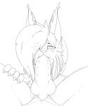  anthro bodily_fluids claws cum cum_inside dragon drex_the_lynx drooling duo ear_tuft erection felid feline fellatio first_person_view fur genital_fluids genitals greyscale hair hair_over_eye hi_res knot lynx male male/male male_pov mammal monochrome novah_ikaro novah_ikaro_(character) one_eye_obstructed oral penile penile_spines penis saliva scales sex simple_background sketch tuft 