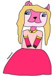  anthro bliss_hagan blonde_hair blue bmgamer22 body clothing deer dress eyes female gown hair hi_res hooves ixi jumpstart_games lavender_sclera mammal neopet_(species) neopets pink princess royalty solo 
