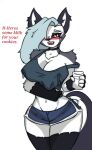  anthro big_breasts blush bodily_fluids breast_milking breasts cleavage clothed clothing comic female helluva_boss lactating loona_(helluva_boss) milk pace-maker small_waist solo thick_thighs wide_hips 