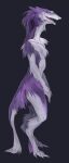  2020 akrolayn ambiguous_gender anthro barefoot biped countershading digital_media_(artwork) digital_painting_(artwork) feet full-length_portrait fur hi_res mammal multicolored_body multicolored_fur neck_tuft nude open_mouth portrait purple_body purple_fur purple_neck purple_tail sergal shaded shoulder_tuft side_view smile solo standing tail tail_tuft tuft two_tone_body two_tone_fur white_body white_countershading white_fur white_tail 