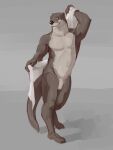  after_bath anthro barefoot black_nose brown_body casual_nudity drying echo_(series) echo_project feet flaccid foreskin fur genitals hi_res humanoid_feet humanoid_genitalia humanoid_hands humanoid_penis lewdnopann male mammal muscular muscular_anthro muscular_male mustelid musteline navel nude otter pecs penis plantigrade simple_background smile solo solo_focus the_smoke_room todd_bronson towel visual_novel 