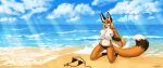  2023 21:9 absurd_res anthro beach big_breasts big_ears blonde_hair blue_eyes breast_squeeze breast_squish breasts canid canine clothing_on_floor covered_breasts female founntain_(character) fox grin grinning_at_viewer hair hi_res huge_breasts keylawuff long_hair looking_at_viewer mammal nude pinup pose red_hair sand sea seaside signature smile smiling_at_viewer smirk smirking_at_viewer solo squish sunny tail ultrawide water 