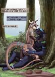  anthro bodypaint canid canine clothed clothing corvin_(daedalus_darkblade) dragon drulttur felid feline genitals hi_res hybrid icy-marth male male/male mammal partially_clothed penis 