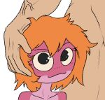  2023 amphibia_(series) amphibian anthro blush blush_lines disney duo female frog hair hand_on_head human looking_at_viewer male mammal meme nude orange_hair parody pink_body polly_plantar simple_background unknown_artist vein white_background 