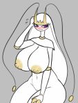  absurd_res antennae_(anatomy) anthro arthropod big_breasts blush breasts female generation_7_pokemon grey_background hi_res huge_breasts insect long_antennae nintendo nipples non-mammal_breasts non-mammal_nipples nude pheromosa pokemon pokemon_(species) purple_eyes simple_background sitting smile solo thick_thighs ultra_beast wbnsfwfactory white_body yellow_nipples 