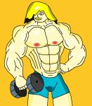  abs anthro biceps big_muscles clothed clothing digital_media_(artwork) flexing flexing_muscles fulgoreum glaive_(fulgoreum) hair human male mammal muscular muscular_anthro muscular_male nipples pecs simple_background solo solo_focus standing 