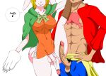  absurd_res anthro big_penis carrot_(one_piece) duo female genitals hi_res human humanoid kenshinho_arts luffy male male/female mammal monkey_d._luffy one_piece penis penis_size_difference 