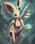  ai_generated anthro breasts eeveelution female female/female feral generation_4_pokemon humanoid leafeon nintendo pokemon pokemon_(species) solo 