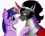  2d_animation animated bangs black_hair black_mane crown duo edgyanimator equid equine eyelashes female feral friendship_is_magic grey_body hair hasbro headgear hi_res horn king_sombra_(mlp) loop male mammal mane my_little_pony purple_body purple_eyes purple_hair purple_mane red_eyes red_horn simple_background twilight_sparkle_(mlp) unicorn white_background 