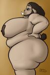  2023 anthro belly big_belly big_breasts big_butt breasts breath butt ears_down eyebrows eyewear eyewear_only female fur glasses glasses_only hair half-closed_eyes hand_on_hip hi_res huge_breasts lagomorph leporid mama_rabbit_(tmftw) mammal narrowed_eyes navel nipples nude obese obese_anthro obese_female overweight overweight_anthro overweight_female oystercatcher7 pivoted_ears rabbit scut_tail short_tail side_view signature solo standing stretch_marks tail the_man_from_the_window thick_thighs zed_technician_games 