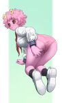  1girl absurdres ashido_mina ass black_sclera boku_no_hero_academia colored_sclera highres horns lentiyay looking_at_viewer panties pink_hair solo underwear 