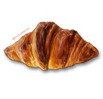  absurdres artist_name croissant food food_focus highres mitomaton no_humans original realistic simple_background still_life twitter_username white_background 