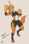  abs anthro boxing_gloves canid canine clothing diane_foxington dreamworks eyebrow_piercing facial_piercing female fox handwear hi_res mammal muscular muscular_female piercing solo the_bad_guys v1p3rw01f 