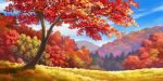  autumn autumn_leaves cloud day forest grass highres kosian nature no_humans non-web_source official_art scenery second-party_source sky touhou touhou_lost_word tree 
