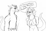  anthro big_breasts bottomless breasts clothed clothing confusion dialogue dragon duo female forked_tongue hawker_(wof) hi_res hivewing_(wof) hybrid male male/female monochrome mostly_nude mostly_nude_female mostly_nude_male nightwing_(wof) nipples open_mouth sandwing_(wof) shirtless_male stealthweaver sunny_(wof) tongue translucent translucent_clothing wings_of_fire 