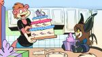  anthro birthday birthday_cake birthday_candle cabinets cake dessert food generation_1_pokemon gift_box imp kitchen_utensils nintendo plate pokemon pokemon_(species) slowpoke tools trevor-fox 