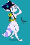  absurd_res anthro blue_eyes breasts ear_piercing female fur genitals hi_res lombax mammal nude piercing pussy ratchet_and_clank rivet_(ratchet_and_clank) solo sony_corporation sony_interactive_entertainment weapon white_body white_fur yamarashi_kto 
