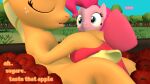  16:9 3d_(artwork) 4k absurd_res accessory apple apple_bloom_(mlp) applejack_(mlp) comic cunnilingus dialogue digital_media_(artwork) duo earth_pony english_text equid equine female female/female feral food forest forest_background friendship_is_magic fruit group hair_accessory hairband hasbro hi_res horse humor incest_(lore) joke looking_at_another lying mammal my_little_pony nature nature_background olkategrin on_back on_food open_mouth oral outside pinkie_pie_(mlp) plant pony sex sitting source_filmmaker standing surprise surprised_expression surprised_look sweet_apple_acres talking_to_another text tree trio vaginal widescreen wrinkled_nose 
