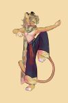  2023 absurd_res anthro clothed clothing digital_media_(artwork) felid feline fully_clothed hi_res male mammal serval simple_background solo training 
