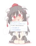  ... 1girl :d absurdres black_hair black_necktie black_skirt black_socks black_wings blush chibi colored_shadow feathered_wings frilled_skirt frills full_body hair_between_eyes hands_on_lap hat head_tilt highres looking_at_viewer mini_hat necktie no_shoes nose_blush own_hands_together pleated_skirt puffy_short_sleeves puffy_sleeves red_eyes red_headwear shadow shameimaru_aya shirt short_sleeves simple_background sitting skirt smile socks solo spoken_ellipsis tokin_hat totoharu_(kujirai_minato) touhou translation_request wariza white_background white_shirt window_(computing) wings 