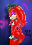  anthro balls bedroom_eyes big_butt bottomwear butt clothed clothing echidna footwear genitals girly high_heels knuckles_the_echidna lipstick mainnm-e makeup male mammal monotreme narrowed_eyes seductive sega shirt shorts skimpy solo sonic_the_hedgehog_(series) striptease tank_top topwear undressing 