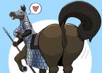  &lt;3 absurd_res animal_genitalia animal_pussy anthro anus armor big_breasts big_butt breasts brown_body brown_fur butt dubindore equid equid_taur equine equine_genitalia equine_pussy equine_taur female fur genitals hi_res hooves horse horseshoe knight looking_at_viewer mammal mammal_taur melee_weapon open_mouth polearm pussy raised_tail rear_view solo spear tail taur warrior weapon 