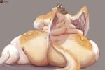  anthro avian big_butt butt female folds gryphon hi_res mythological_avian mythology overweight overweight_anthro overweight_female rear_view ruby_panda_(artist) solo solo_focus thick_thighs wide_hips wings 