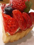  blueberry cake dated food food_focus fruit igaiga_(igarashijunji) no_humans original shadow signature still_life strawberry strawberry_slice 