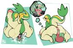  anthro anthro_on_anthro balls big_balls big_butt big_penis biped butt countershade_face countershade_tail countershading duo erection generation_3_pokemon generation_5_pokemon genitals glans green_body grovyle hi_res huge_balls huge_penis humanoid_genitalia humanoid_penis hyper hyper_balls hyper_genitalia hyper_penis interspecies male male/male musk_clouds musk_fetish nintendo penis pokemon pokemon_(species) rear_view scalie size_difference smile snivy supermattym8 tail 