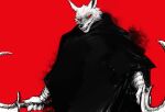  anthro black_cloak canid canine canis death_(puss_in_boots) fangs goblinad hi_res male mammal puss_in_boots_(film) puss_in_boots_the_last_wish red_background red_eyes sickle simple_background solo teeth wolf 
