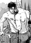  2boys aged_up arm_hair ass back bad_id bad_tumblr_id bara bathroom black_hair blonde_hair boxers bulge bulge_press clenched_teeth couple cris_art ear_piercing erection erection_under_clothes feet_out_of_frame from_above frottage hulkling kiss kissing_neck long_sideburns male_focus male_underwear marvel multiple_boys mustache_stubble navel_hair nipple_tweak pectorals piercing short_hair sideburns sparse_chest_hair sparse_stubble teeth thick_eyebrows toned toned_male topless_male torogao underwear wiccan yaoi 
