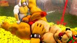  2023 3d_(artwork) anal anal_penetration anthro asgore_dreemurr belly big_penis bodily_fluids body_hair boss_monster bovid bowser bracelet_only caprine chest_hair cum cum_in_ass cum_inside cum_on_belly cum_on_body cum_on_chest cum_while_penetrated cumshot digital_media_(artwork) duo ejaculation erect_nipples eyes_closed flower flower_bed genital_fluids genitals goat grass hairy_arms happy happy_sex hi_res huge_penis koopa leg_glider_position lying male male/male mammal mario_bros melee_weapon moonwulf musclegut muscular muscular_male nintendo nipples nude on_back orgasm penetration penis plant polearm pubes raised_leg reptile rock scalie sex size_difference small_dom_big_sub source_filmmaker spread_legs spreading tongue tongue_out trident turtle undertale undertale_(series) weapon 