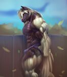  abs absurd_res anthro biceps big_muscles bulge clothing equid equine flexing hi_res horse huge_muscles jockstrap looking_at_viewer male mammal multicolored_body muscular muscular_anthro muscular_male muscular_thighs pecs rizzyofen side_view smile smirk solo two_tone_body underwear 