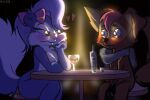  alcohol anthro beverage duo female hybrid mammal mephitid skunk tama-tama vodka 