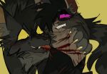  blood blood_on_tongue bodily_fluids domestic_cat drooling duo fan_character felid feline felis feral gore grin male mammal saliva smile teats teeth warriors_(cats) wastepaw 