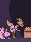  ambiguous_gender animated anthro barefoot bat bat_ears bat_nose box breasts brown_body butt cave container cute_fangs feet female feral freckles fur holding_container holding_object horn invalid_tag kobold mammal membrane_(anatomy) membranous_wings neck_tuft non-mammal_breasts pink_body pink_fur poking purple_inner_ear reptile scalie smile solo srriz srriz_adventure srrizadventurer story toes treasure_chest tuft wings wraps yellow_eyes 