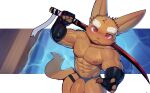  abs absurd_res anthro biceps canid canine cydonia_xia fennec fox genitals hi_res male mammal muscular muscular_anthro muscular_male nipples pecs penis solo vein veiny_muscles veiny_penis xia_(cydonia_xia) 