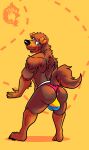  absurd_res anthro butt clothed clothing hi_res lgbt_pride male male_anthro pose presenting presenting_hindquarters pride_color_clothing pride_colors thekinkybear underwear underwear_only 