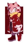  2019 accessory amy_rose anthro boots clothing eulipotyphlan female footwear gloves green_eyes hair_accessory hairband handwear hedgehog looking_at_viewer mammal scarf sega solo sonic_the_hedgehog_(series) weon1119 winter_clothing 